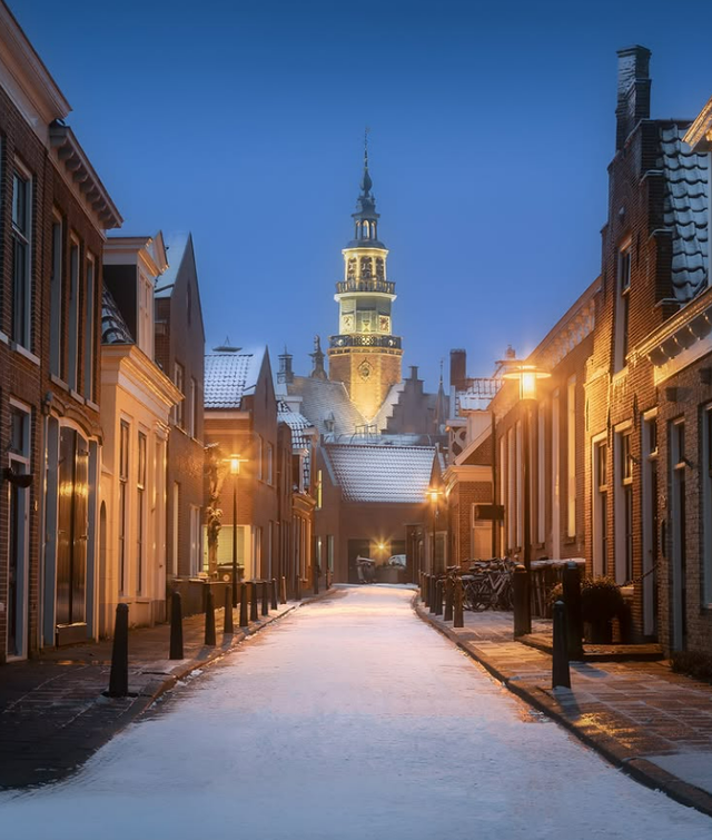 Bolsward in de winter