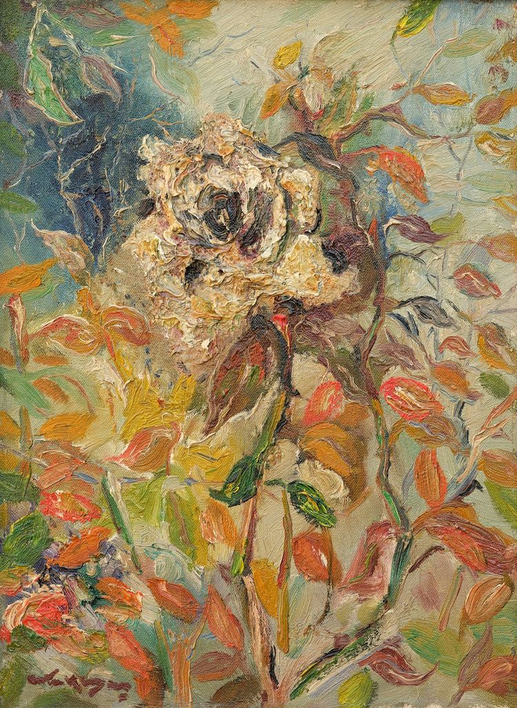 Antoon Kruysen, Verwelkte zonnebloem, 1939/1940, olieverf op doek, collectie Jos Louwers