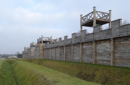 Reconstructie Romeins fort in Haltern am See.