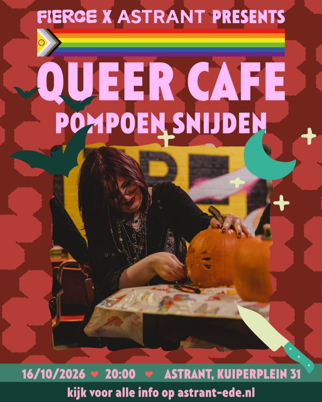 Folder pompoen snijden queer cafe