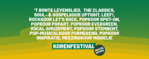 Foto van line up die komt op korenfestival