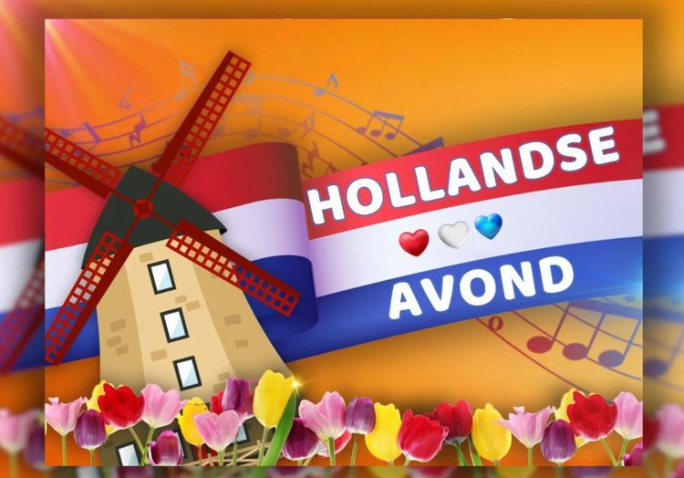 Poster Kids party Hollandse avond bij de Berchplaets
