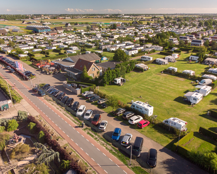 Luftaufnahme des Camping De Wulp in Noordwijk