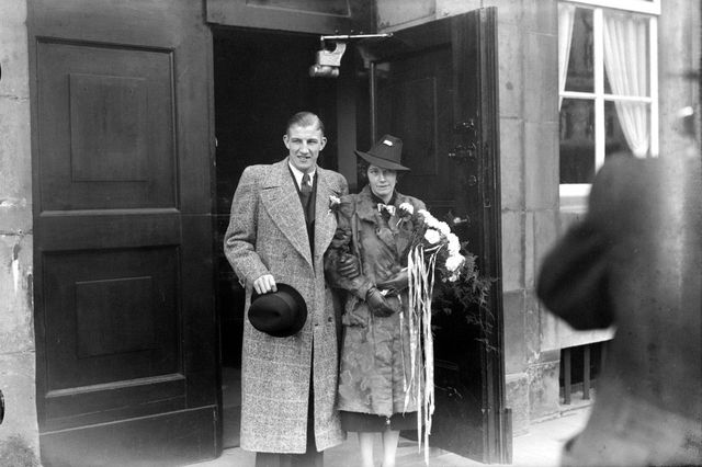 Gerrit en Toos tijdens hun huwelijk