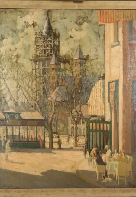 Vrijthof (1930), Olieverf op paneel