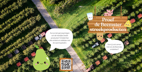 Omslag van de folder Kinderroute – Proef de Beemster streekproducten!