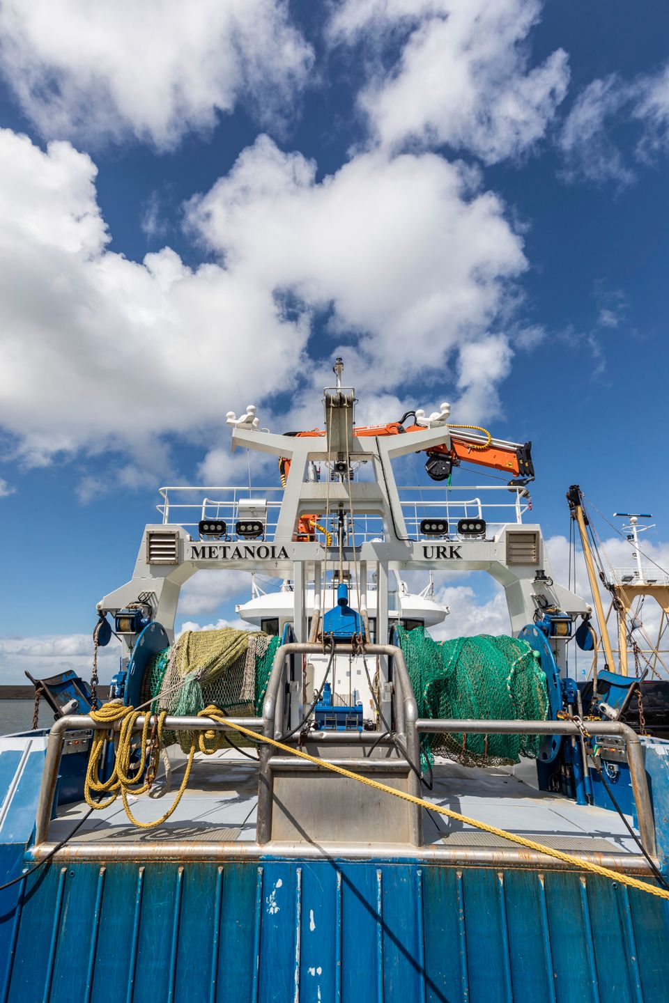Het dek van schip Metanoia Urk in Flevoland