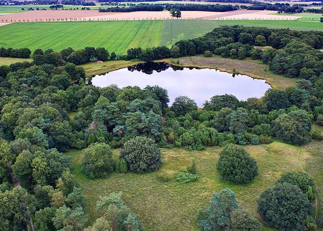 Luchtfoto van Geopark de Hondsrug