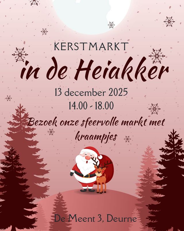 Affiche Kerstmarkt in de Heiakker