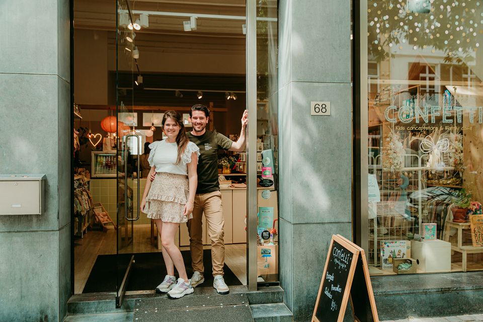 Confetti conceptstore Maastricht eigenaren in deur