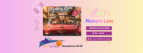 Afbeelding van memory lane in een rode auto