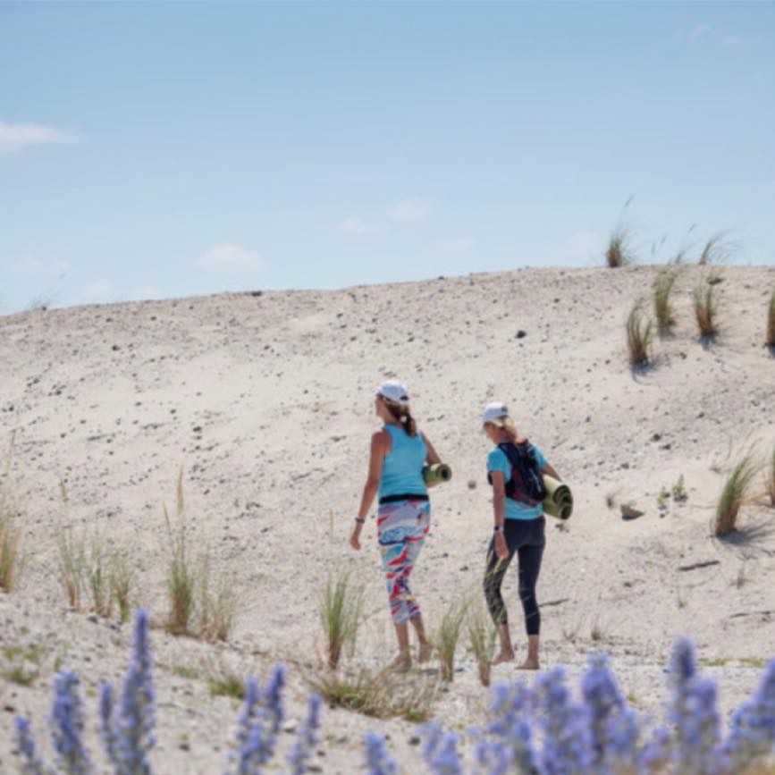 YogaharTlopen in de duinen