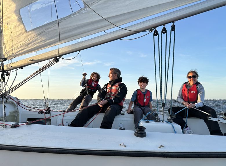 Samen met het gezin zeilles in de Keus 22
