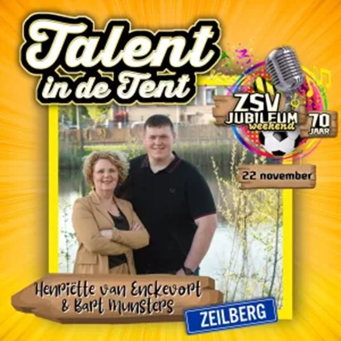 Affiche Talent in de Tent - Bart Munsters en Henriëtte Enckevoort