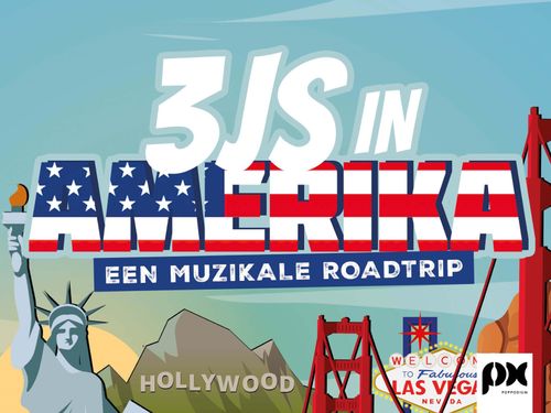 Een poster van de 3J's in Amerika