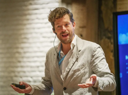 Vrijetijdsdenker Merlijn Pietersma in actie.