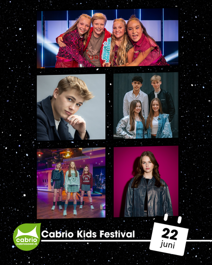 Een poster van het Cabrio Kids festival