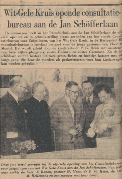 Artikel over Hellemons als directeur van het Wit-Gele Kruis. 