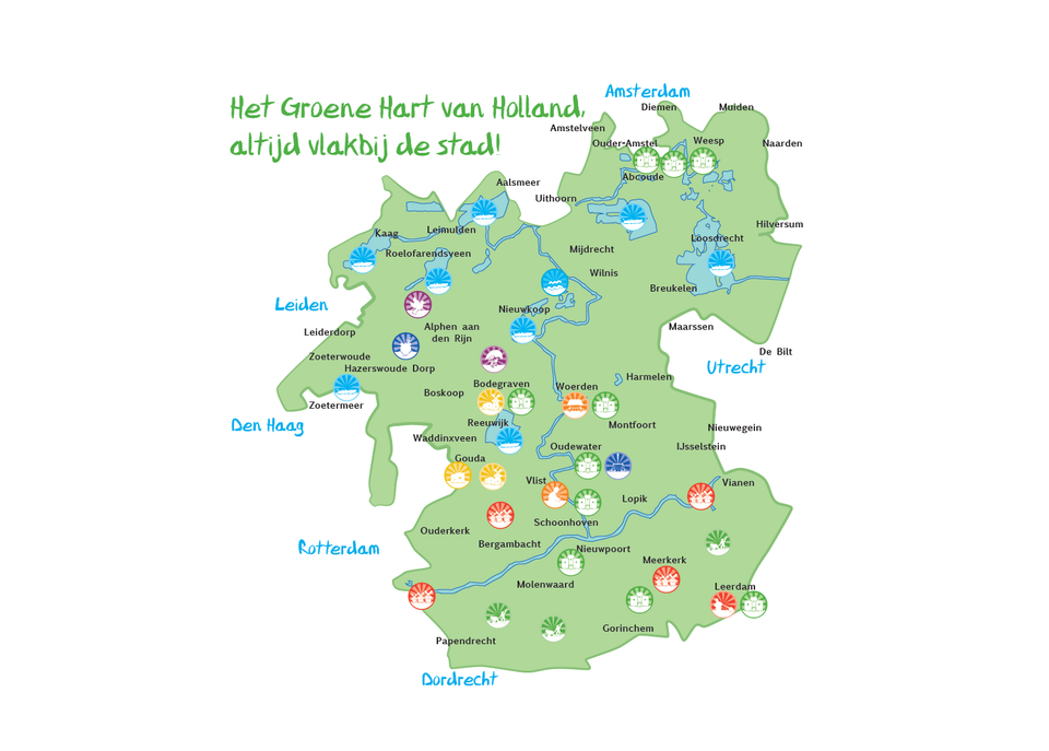 Groene hart van holland map