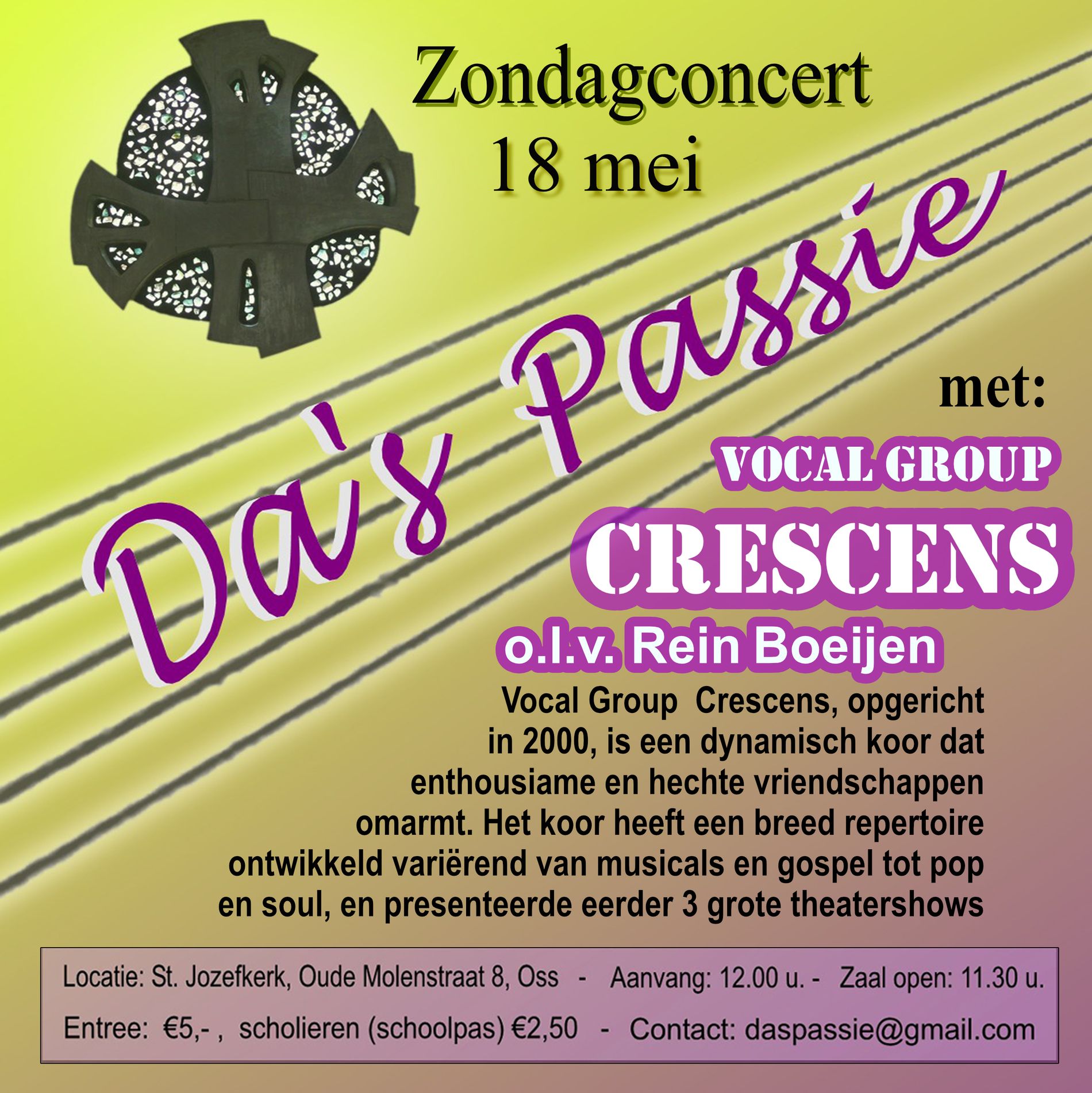 Poster Da's Passie-Zondagconcert