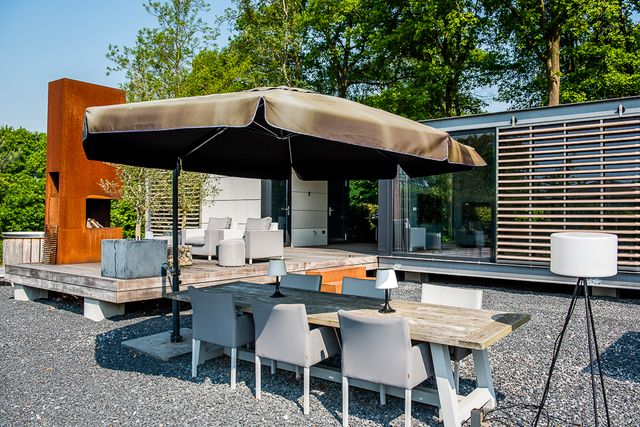 Het terras bij Vakantiehuis Bergvliet