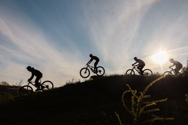 Mountainbikers op het Bikepark Eersel