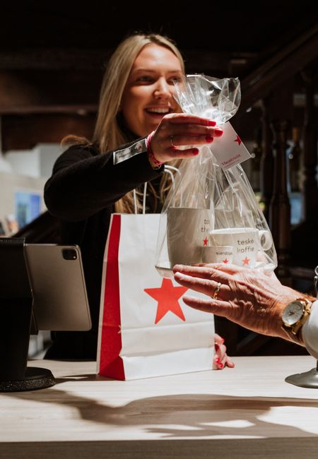 Maastricht Store customer employee checkout dialect crockery package teske coffee gift Maison Rowena 2023