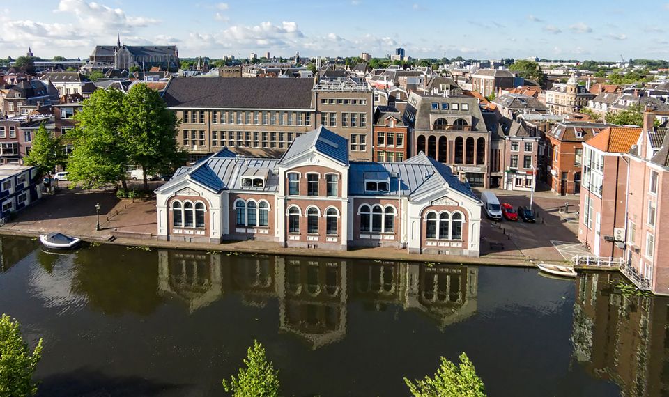 Aerial view of Webster campus in Leiden