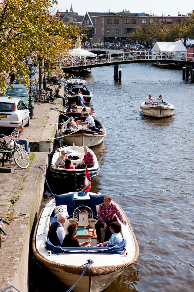 Aanmeerplekken Nieuwe Rijn in Leiden