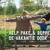 Pake op bankje met kleinzoon in AquaZoo Leeuwarden bij de tijgers
