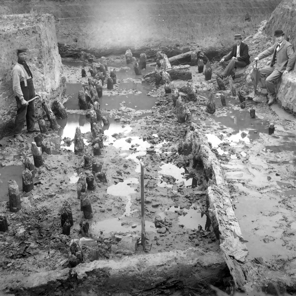 Opgraving Vechten in 1893, uit archief van Erfgoed, Gemeente Utrecht