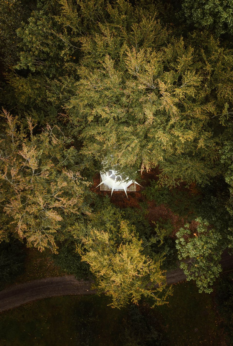 Dronefoto van landgoed Mariahoeve in Drenthe