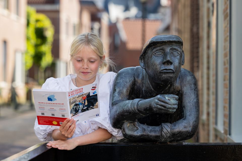 De kinderspeurtocht in Bolsward tijdens een minivakantie in Witmarsum.