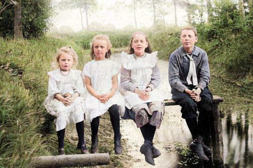 Kinderen Mansholt in 1907, familiearchief