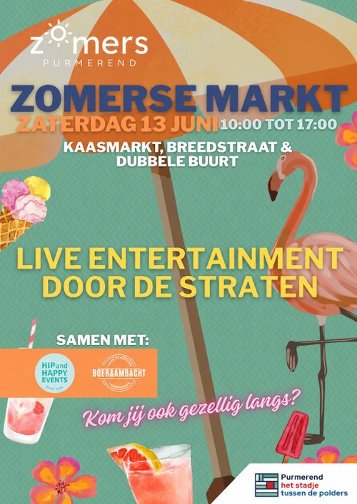 Poster van de Zomerse Markt