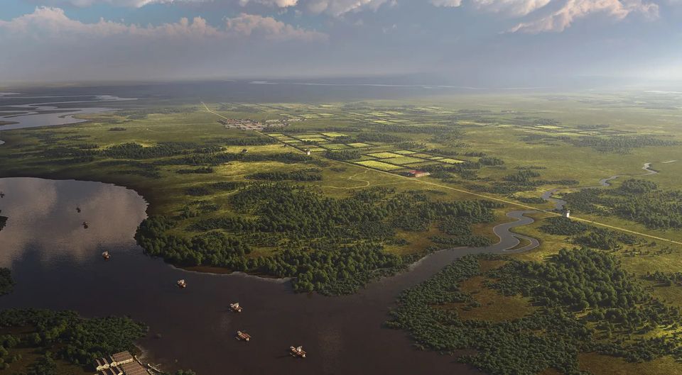 Tekening van Romeinse schepen op de Rijn