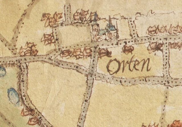 kaart jacob van deventer uitsnede met orthen
