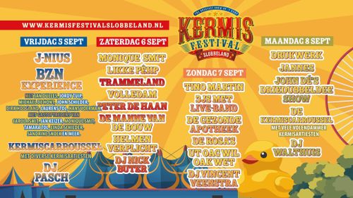 De poster van de kermis in Volendam
