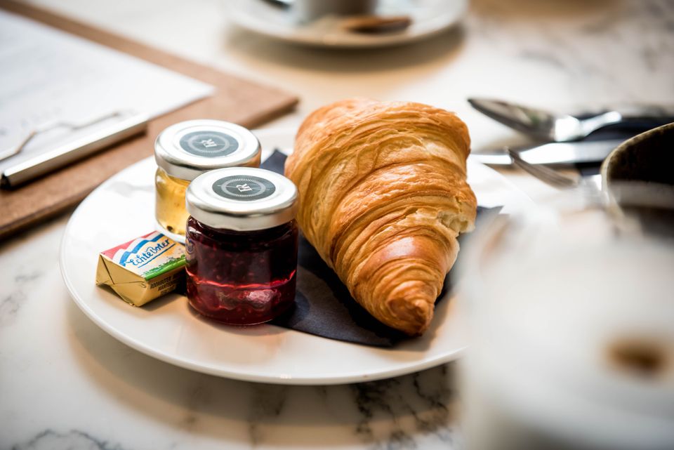 Fitz Roy Hotel Maastricht breakfast croissant and jam