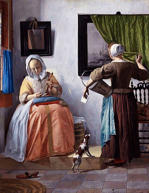 Gabriel Metsu: Woman Reading a Letter, oil on panel, 
National Gallery of Ireland