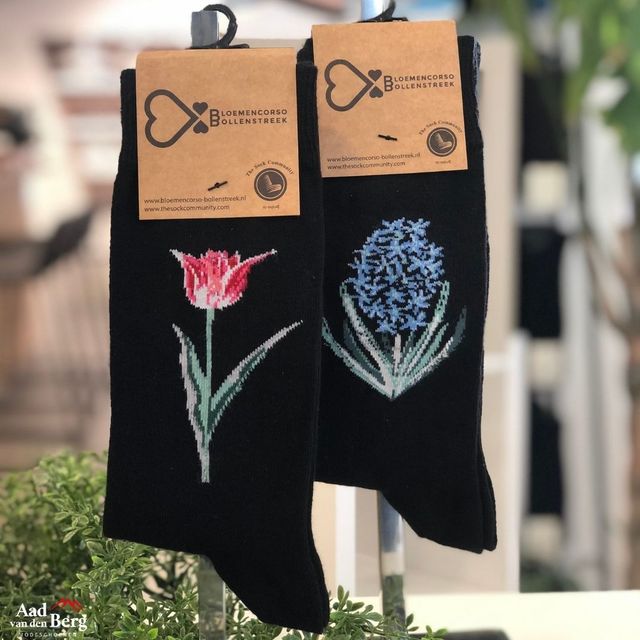 Noordwijk Bollenstreek sokken tulpen en hyacinten