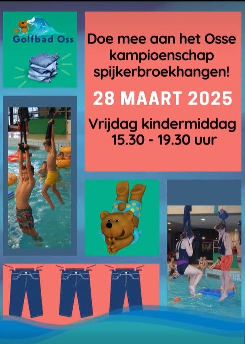 Flyer Kampioenschap Spijkerbroekhangen bij het Golfbad