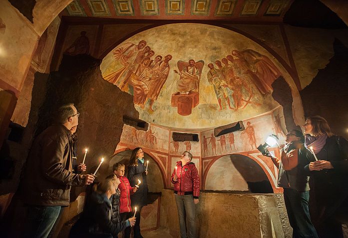 Fresco Romeinse Katakomben Valkenburg