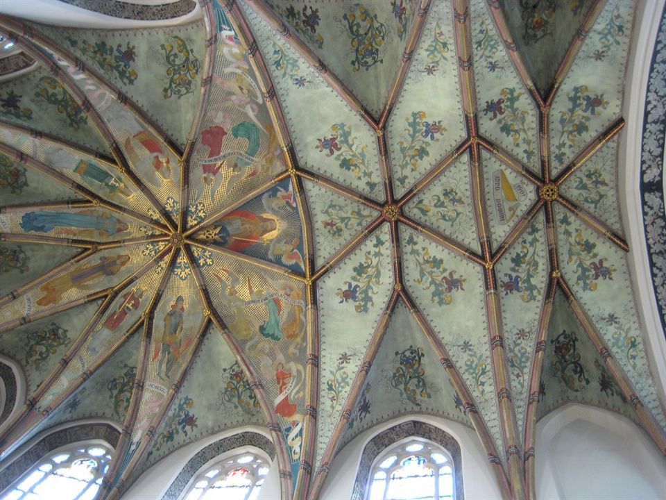 Beschilderd koorgewelf Sint Willibrorduskerk Deurne