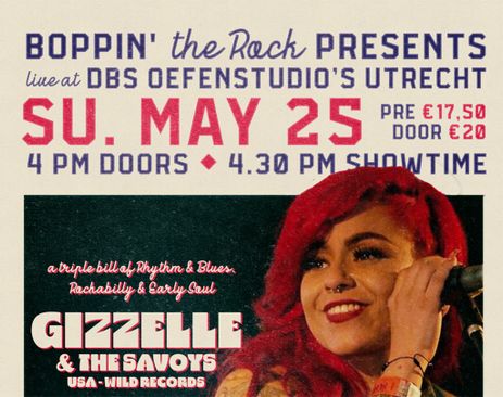 Boppin’ the Rock presents GIZZELLE & the Savoys (Wild Records) + Mischief! + CC Jerome Trio