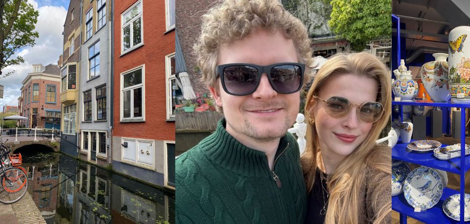 Weekend in Delft met Brandon en Hira collage van foto's en selfie