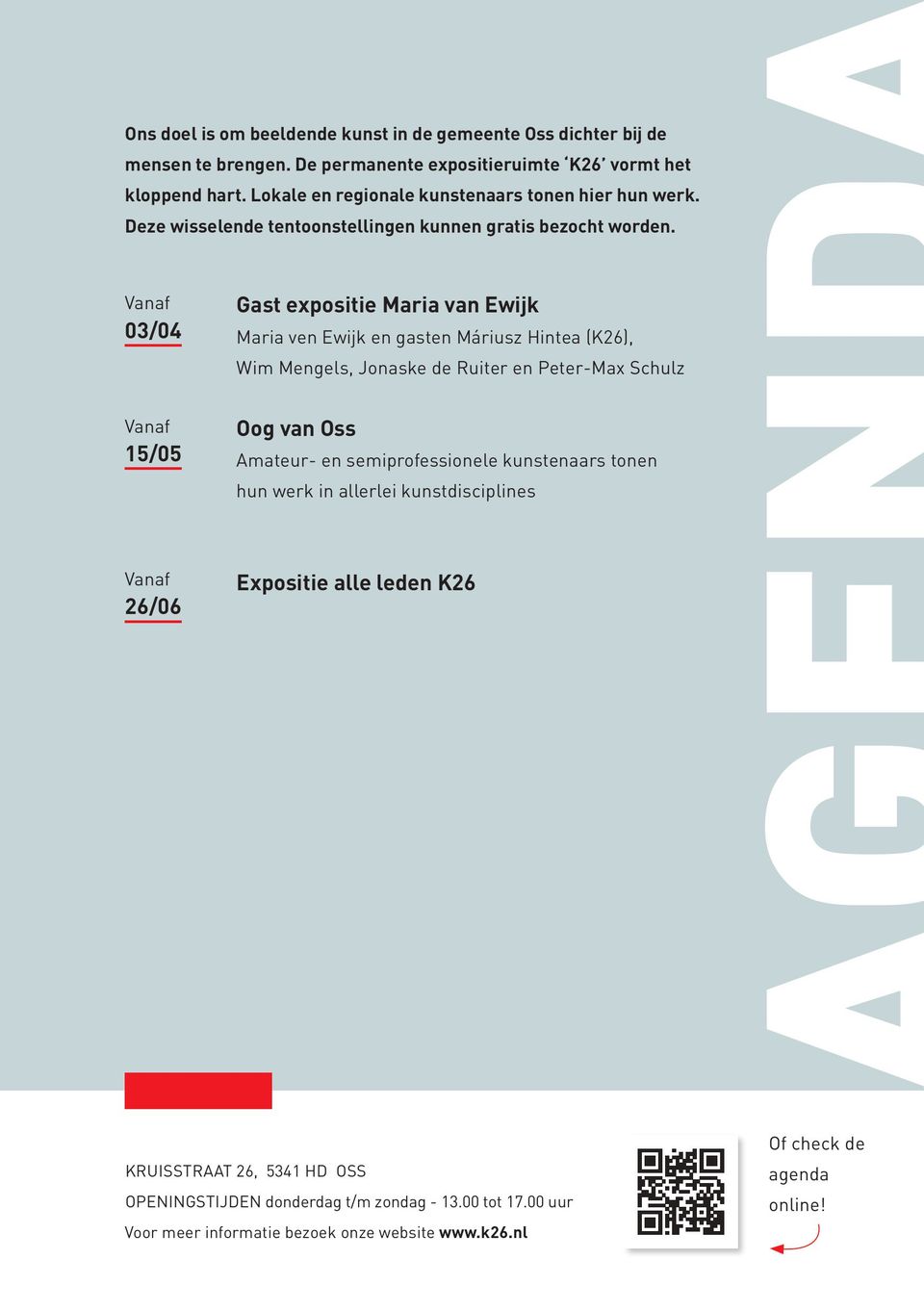 Flyer expositie "Nieuwe (Ver)gezichten" achterkant