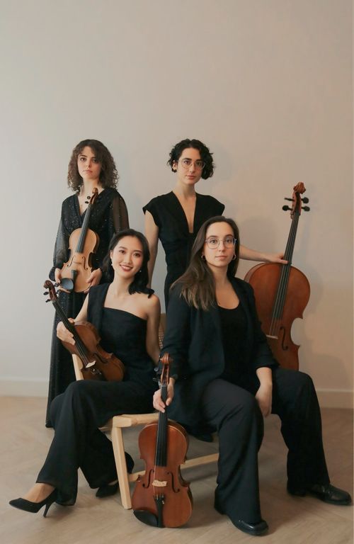 Muzikanten met instrumenten