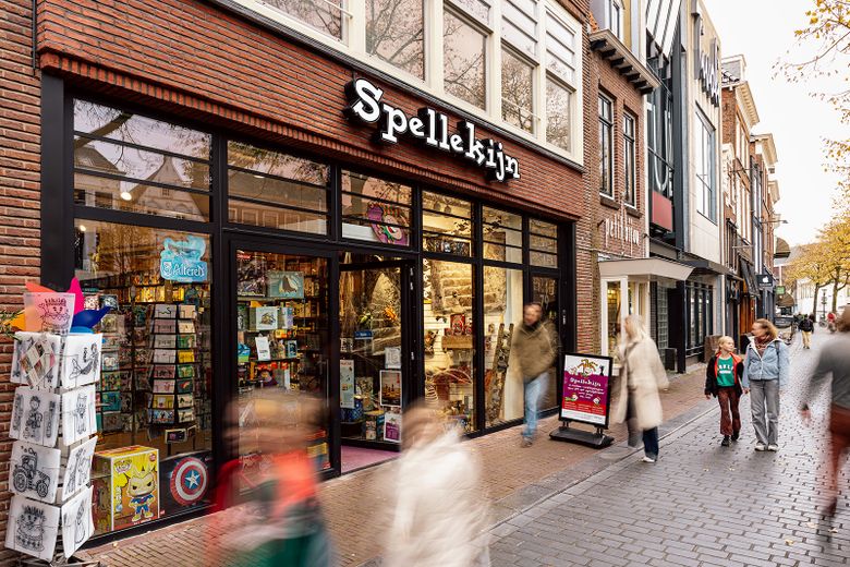 Gevel van de Spellekijn aan de Nieuwestad 79 in Leeuwarden