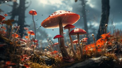 Paddenstoelen bos